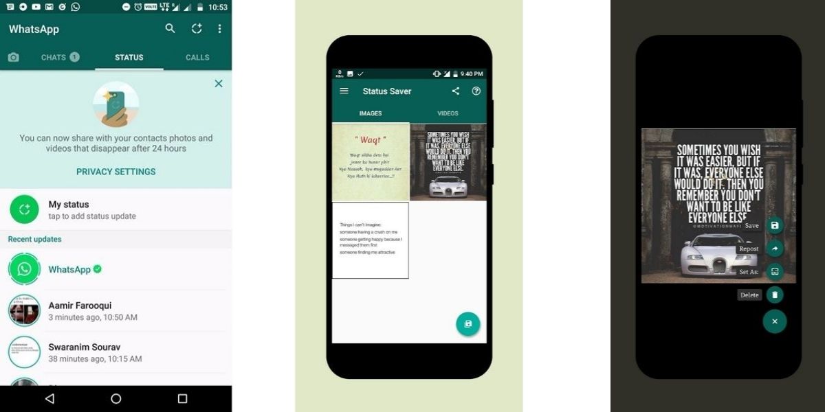 How to Download Whatsapp Status Videos, Photos, Gif in Android 