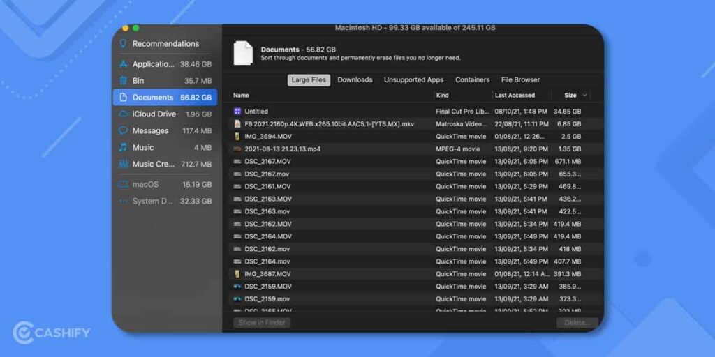 How To Clean Up Mac And Free Up Some Extra Storage? Cashify Laptops Blog