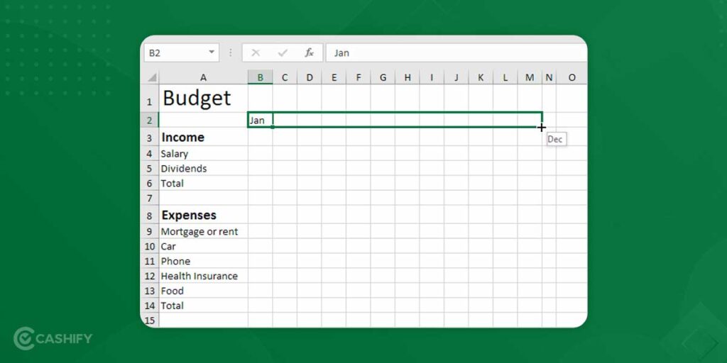 Making Budget On Google Sheets: An Easy Guide | Cashify Blog