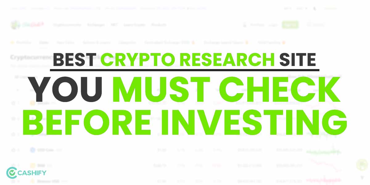 Best Crypto Research Site You Must Check Before Investing Cashify Blog