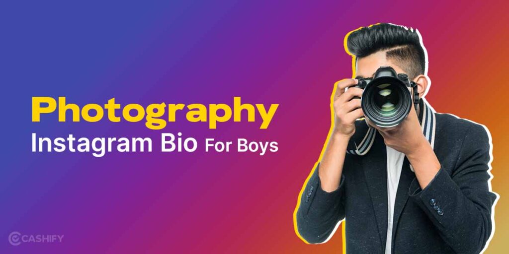 Photography Insta bio for Boys